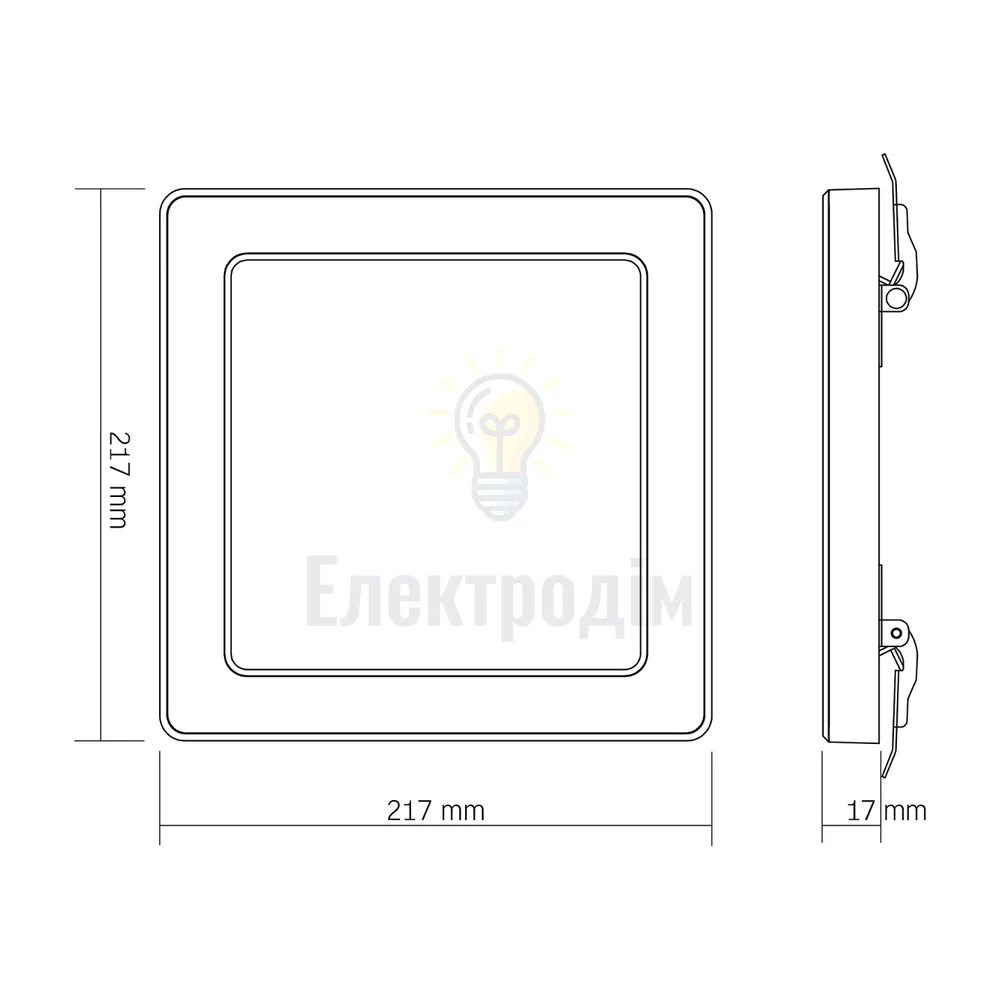 LED світильник квадратний VIDEX DL6S 18W 3000K-4000K-6500K White VL-DL6S-18CW  - фото 5