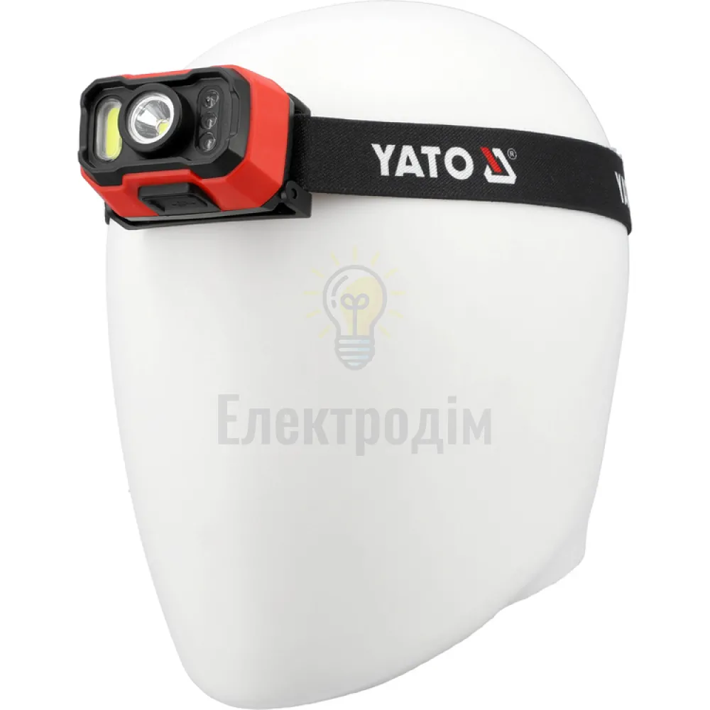 Акумуляторний ліхтар налобний з датчиком руху YATO YT-085942  - фото 2