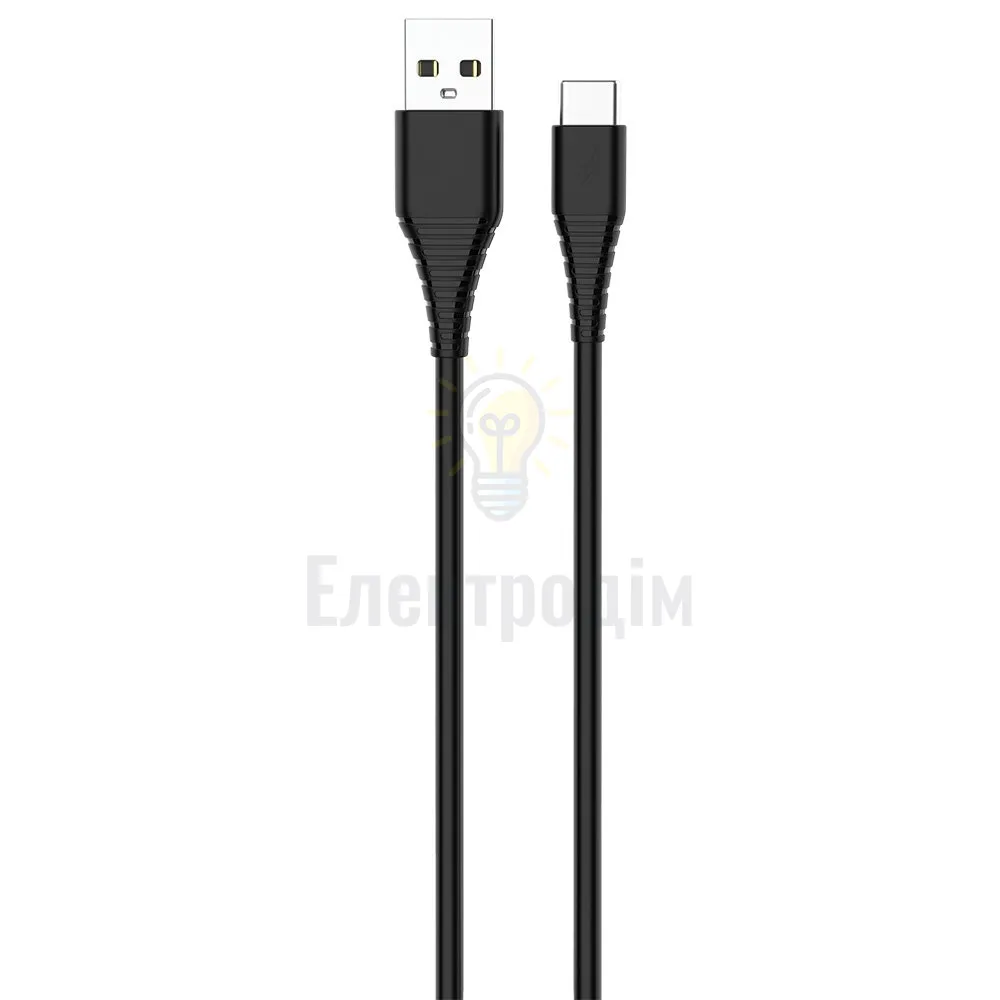 Зарядний пристрій мережевий USB + кабель Type-C 2,4A 10W чорний ColorWay CW-CHS012CC-BK CW-CHS012CC-BK  - фото 2