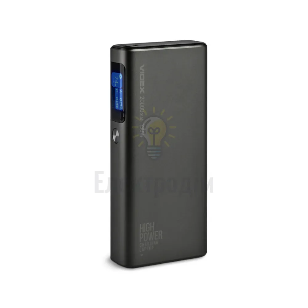Повербанк 20000mAh VIDEX VPB-323 130W PD100W +Display VPB-323-B  - фото 7