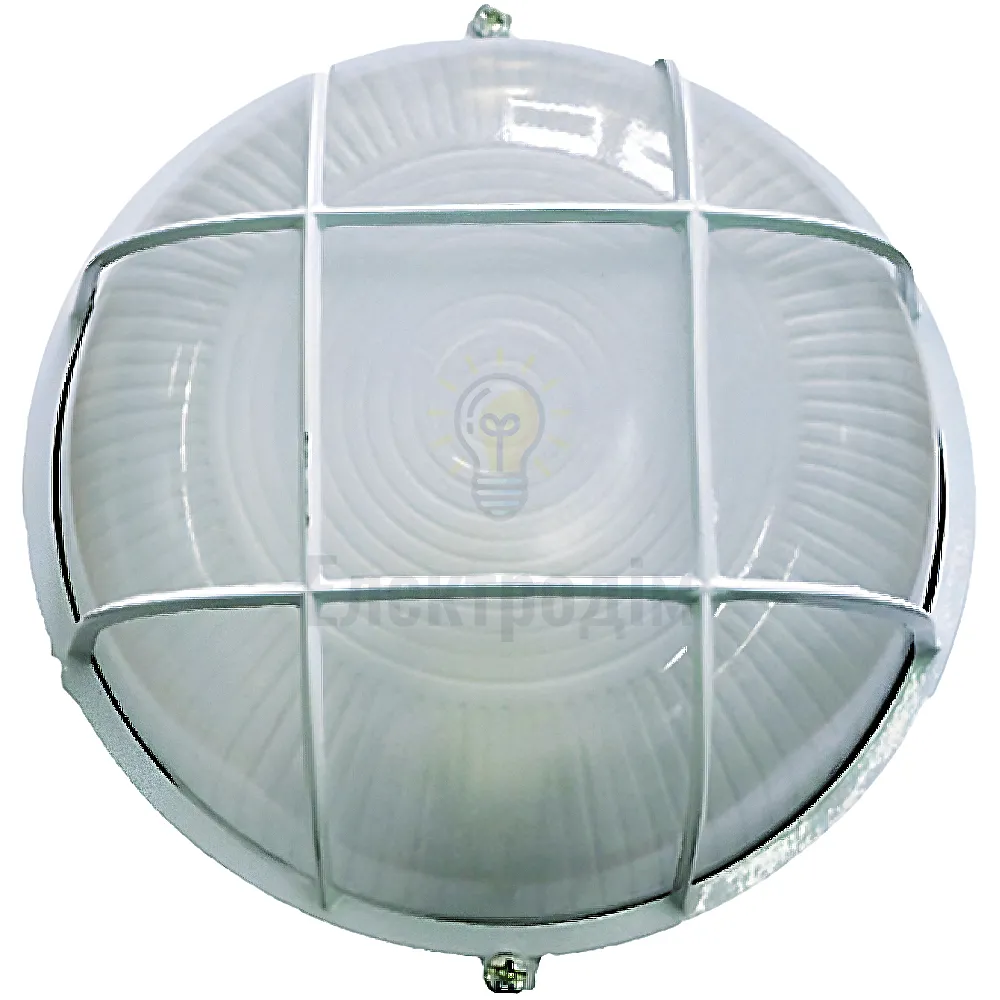Світильник, скло-метал, білий, Е27, 60/75W, 175х90мм, IP54, (МС-1051) 36-93-32 