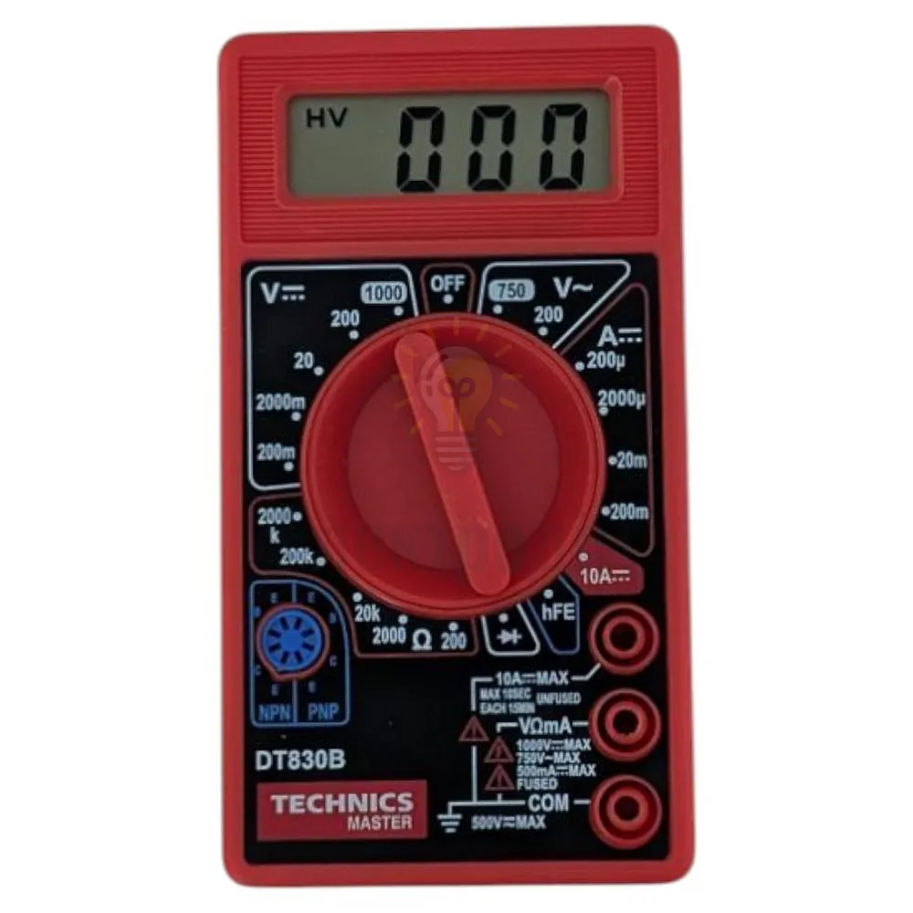 Мультиметр цифровой DT830B, 6 функций Technics 46-820 