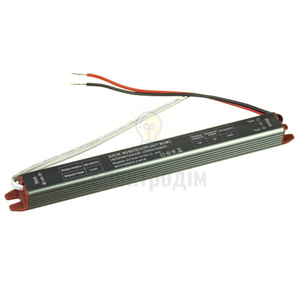 Блок  живлення 12В AVT SLIM AVT SLIM IP20 2А - 24W 1021910  - фото 1