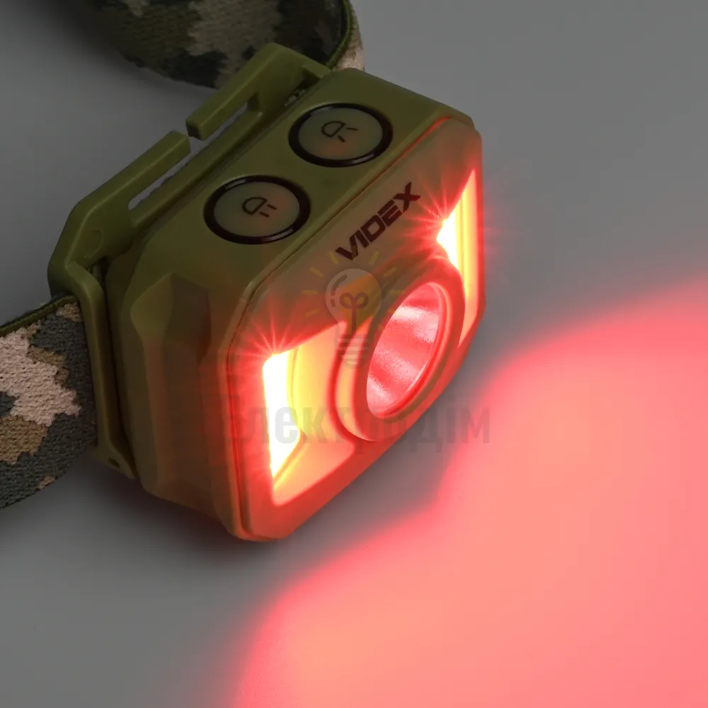 Налобний світлодіодний ліхтарик VIDEX 120Lm RED VLF-H085R-TAC  - фото 8