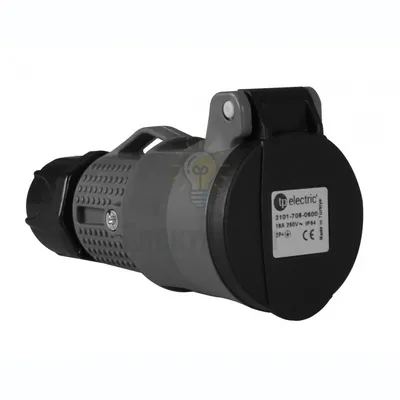 Розетка з/з, 16А, сіра, (IP54), TP electric (3101-705-0600) 62-56-15 — купити в Електродім