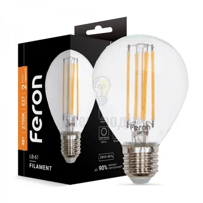 Світлодіодна лампа Filament LB-61  G45 230V 4W 400Lm  E27  2700K 25581 — купити в Електродім