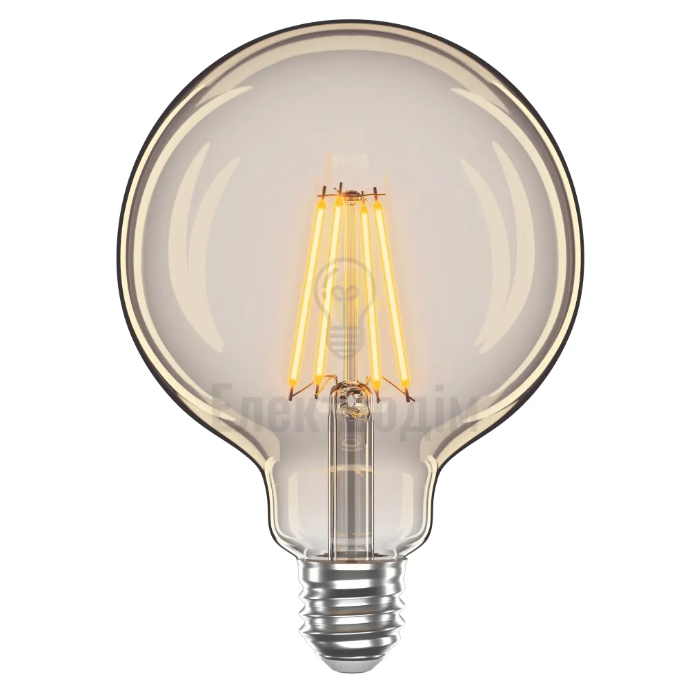 LED лампа VELMAX V-Filament-Amber-G125, 4W, E27, 2200K, 400Lm 21-47-17 
