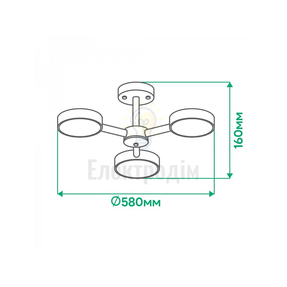 AL6193ARD 40W 3200Lm  3000K-6500K  580*160mm SCANDY 80097  - фото 4