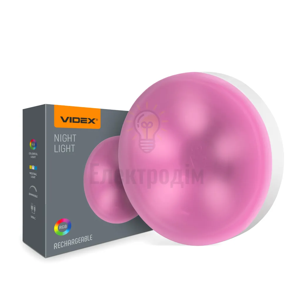 LED Світильник акумуляторний сенсорний VIDEX VL-NL064W-G 