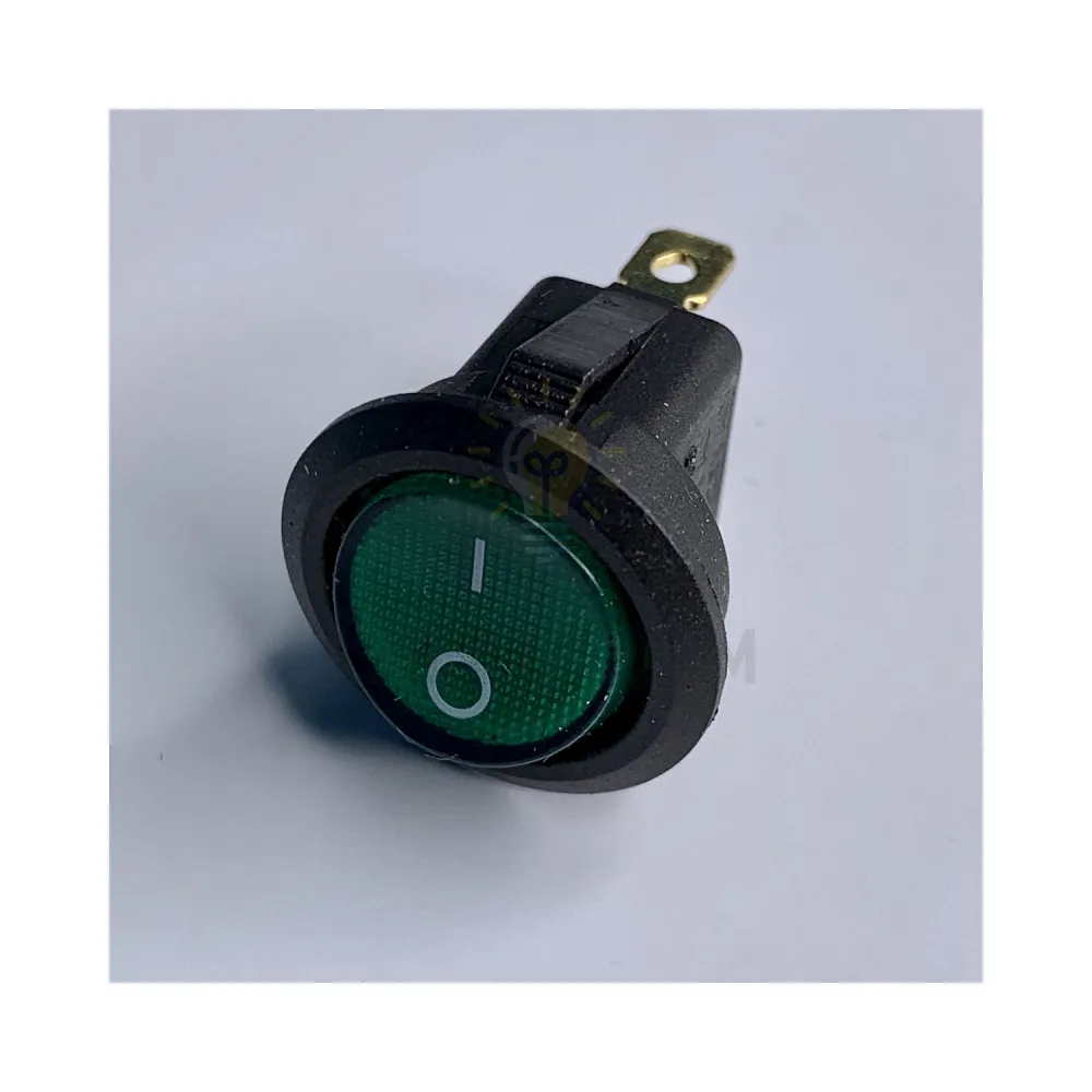 Перемикач  круглbй червоний з підсв. 250V/6A  KCD1-101N-8 LSW07 