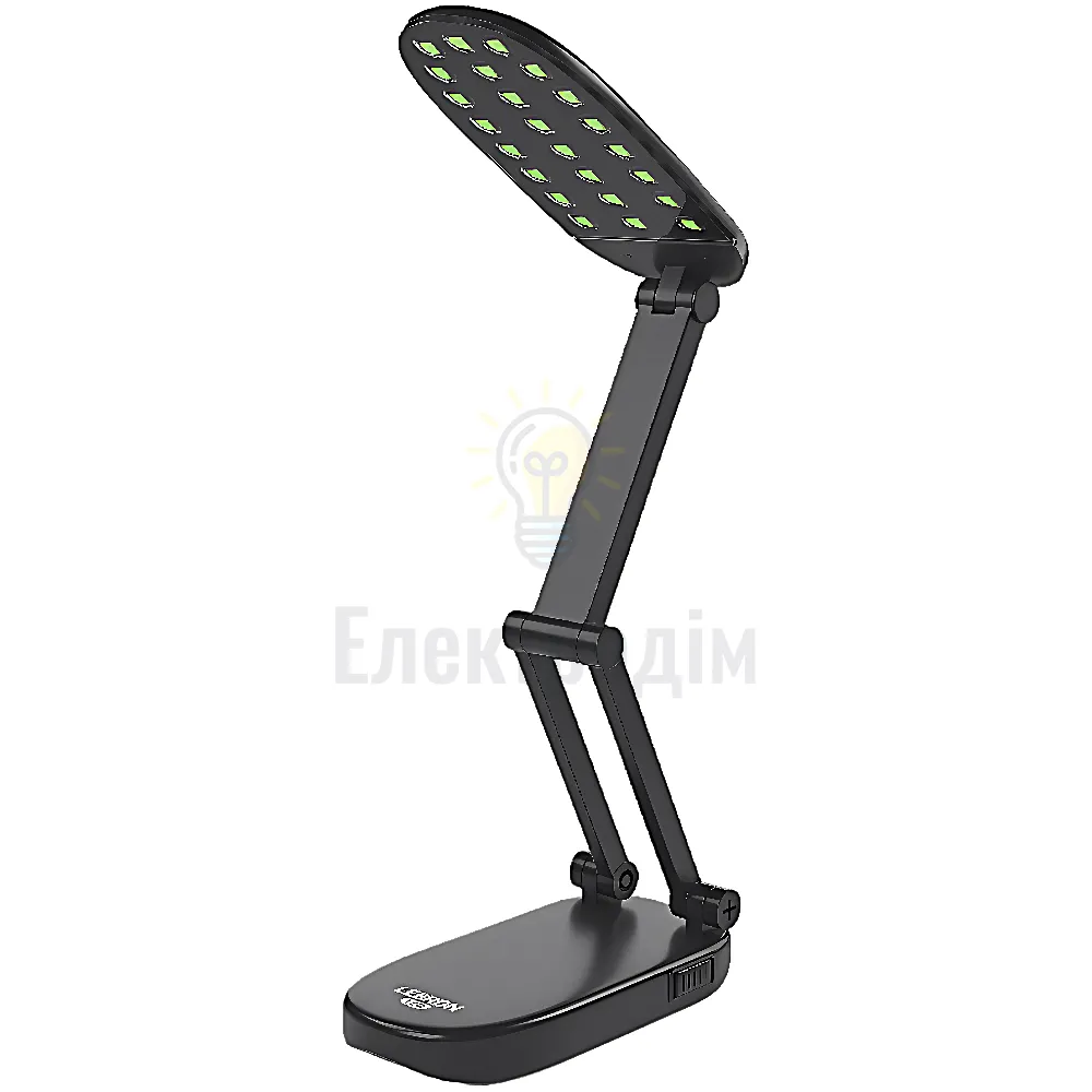 LED лампа настільна Lebron L-TL-L,6W,4100KLead-acid.чорна,з блоком живлення 15-13-08 