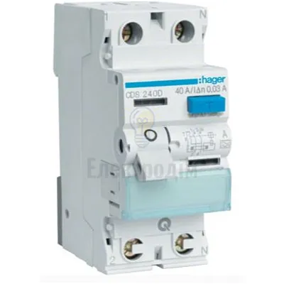 Дифреле (ПЗВ) 2P 40A 30mA A CDS240D QC 2298 — купити в Електродім