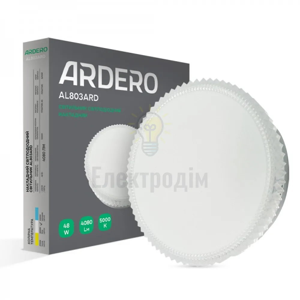 AL803ARD 48W коло накладний декор 4080Lm 5000K 300*40mm 80181 
