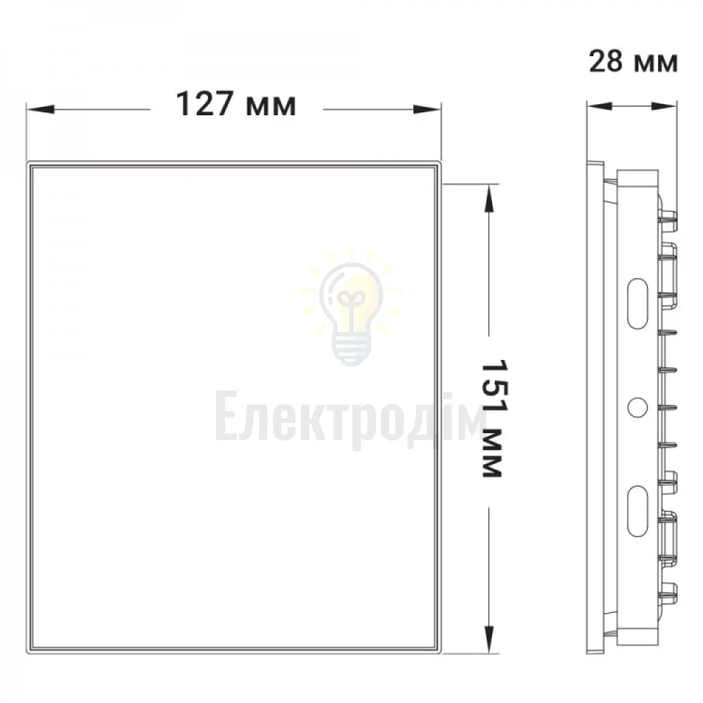 LL-5050 50W 4000Lm 6500K (151*127*28мм) чорний IP65 LC 80482  - фото 1
