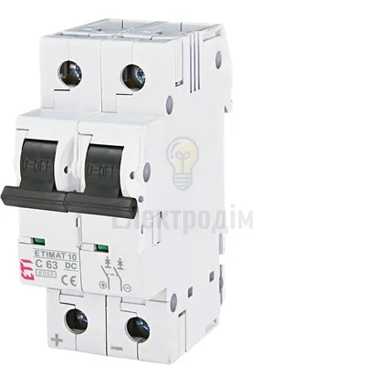 Авт. вимикач ETIMAT 10 DC 2p C 63A (6 kA) 2138722 — купити в Електродім