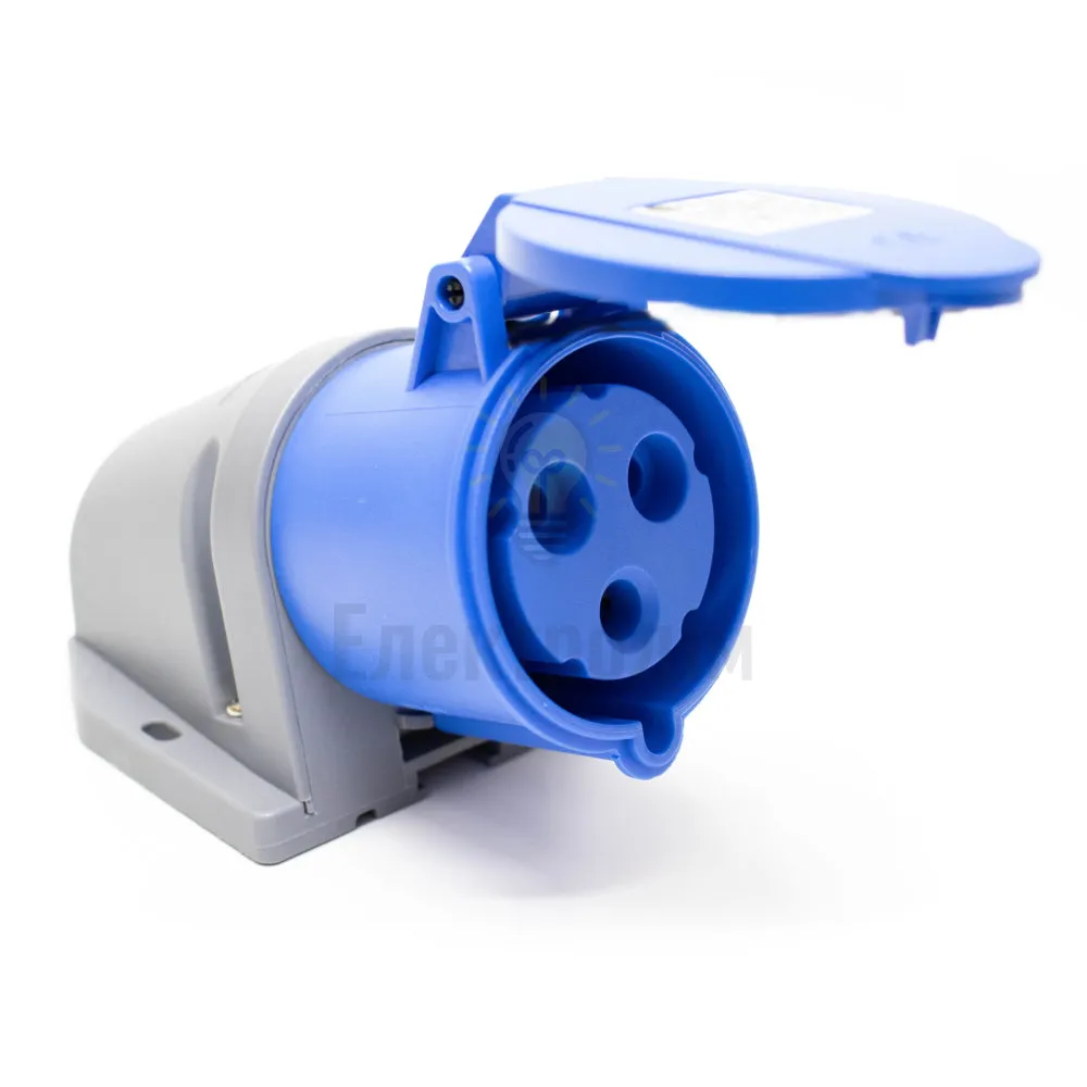 Розетка (гніздо) стаціонарне Розетка силова настінна 32А/3 (2Р+РЕ) IP44, TP electric (3124-307-0900) 62-67-22  - фото 1