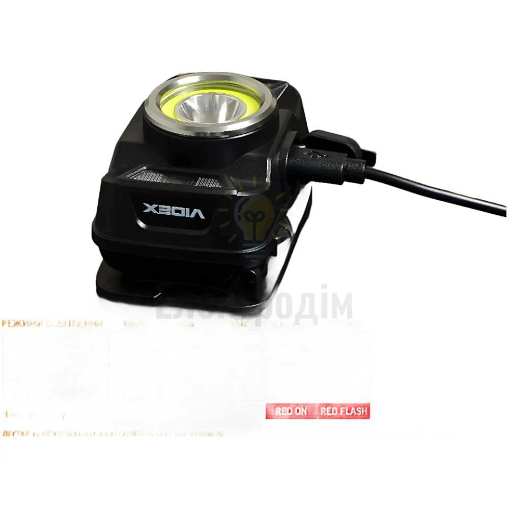 Налобний світлодіодний ліхтарик VIDEX 410Lm 5000K VLF-H035C  - фото 1