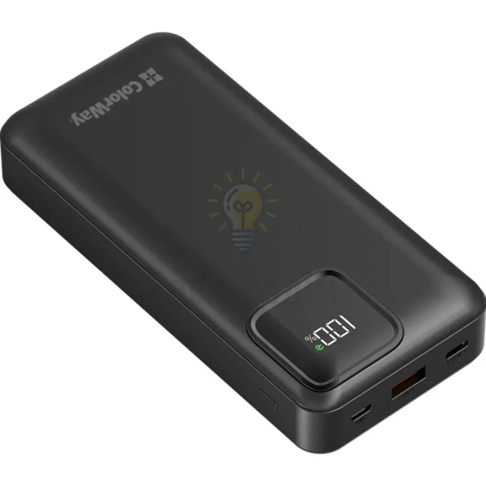 Павербанк 20000 mAh ColorWay Portable Charger CW-PB200LPB4BK-PD 22,5W USB/Type-C QC+PD чорний CW-PB200LPB4BK-PD  - фото 3