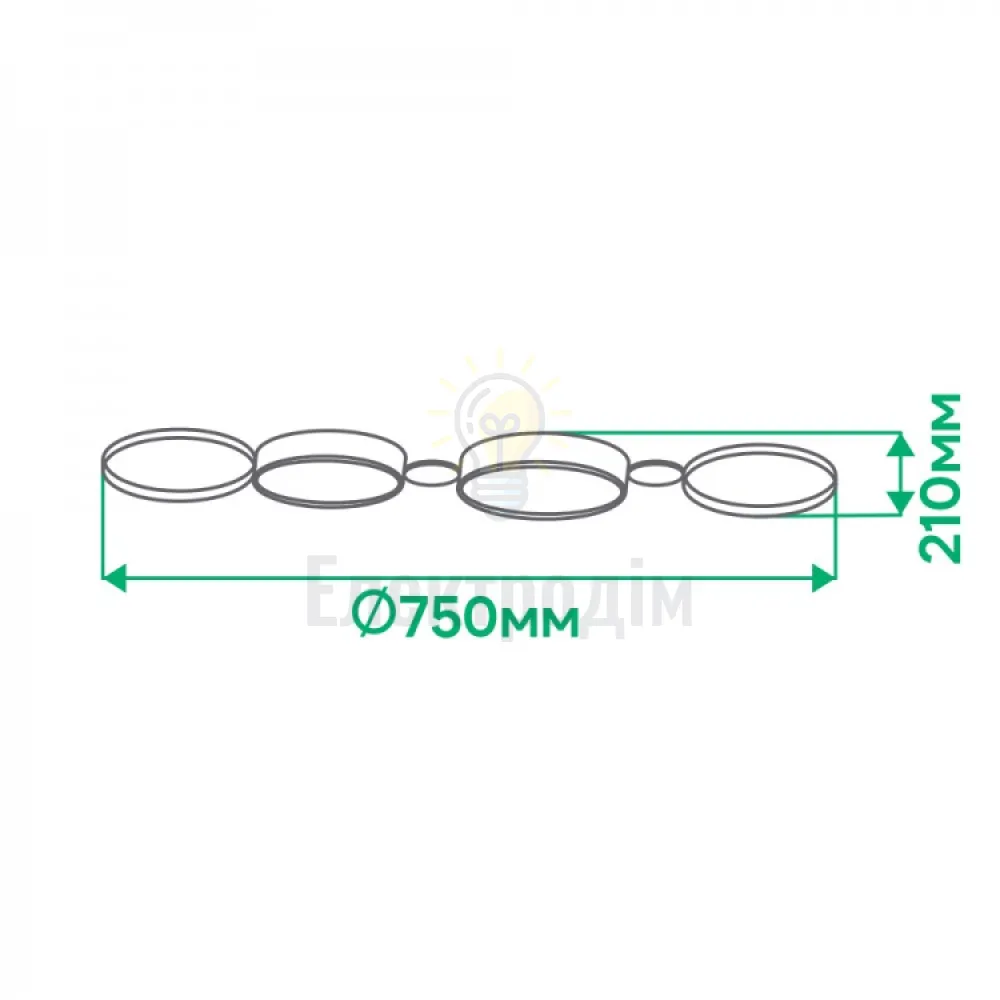 AL6194-1ARD 65W 4550LM 3000-6500K 750*210mm білий SCANDY 80102  - фото 1