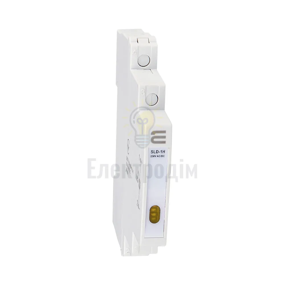 Модульний сигнальний індикатор 9mm 230V AC/DC SLD-1H жовтий A0140030003  - фото 1