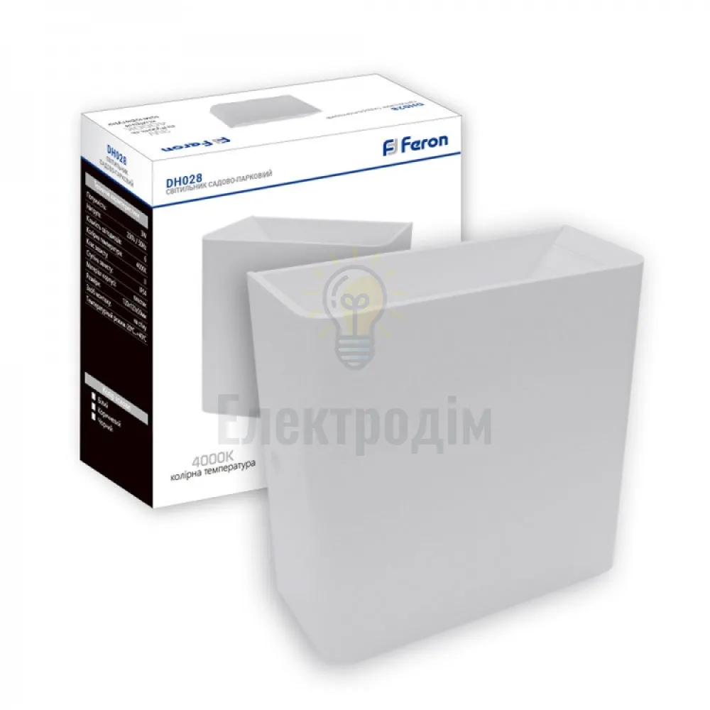 DH028 3W 4000К 230V 100Lm IP54 білий 120*120*50 11886 