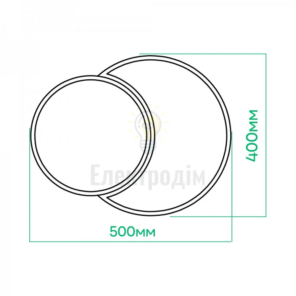 AL6430ARD 60W коло 5100Lm 3000K-6500K 500*400*80mm TOUCH R 80245  - фото 2