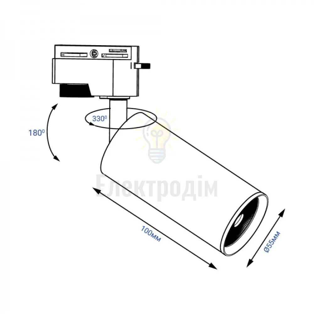 Трековий світильник ML335 MR16/GU10 білий 40227  - фото 2
