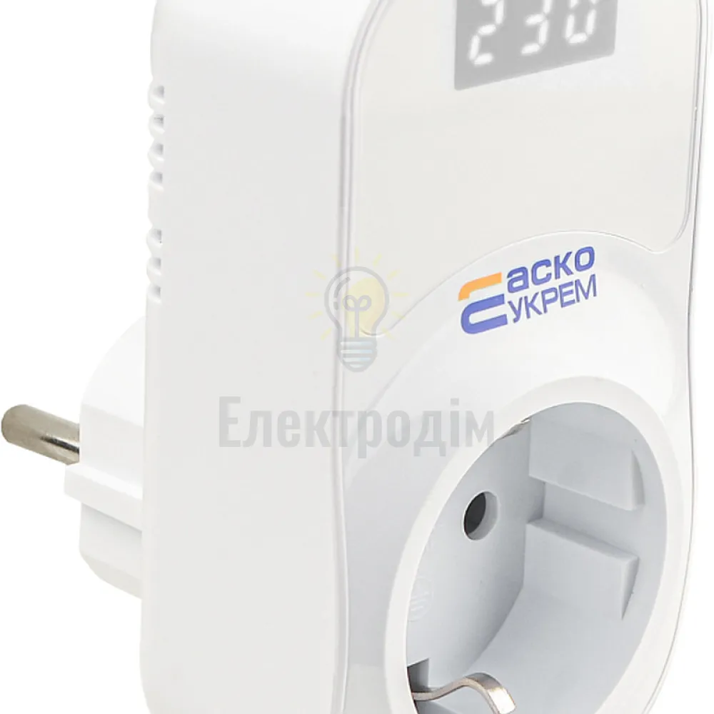 Реле контролю напруги розеткове АСКО URate S-16  AC 230V 16A A0010230004  - фото 4