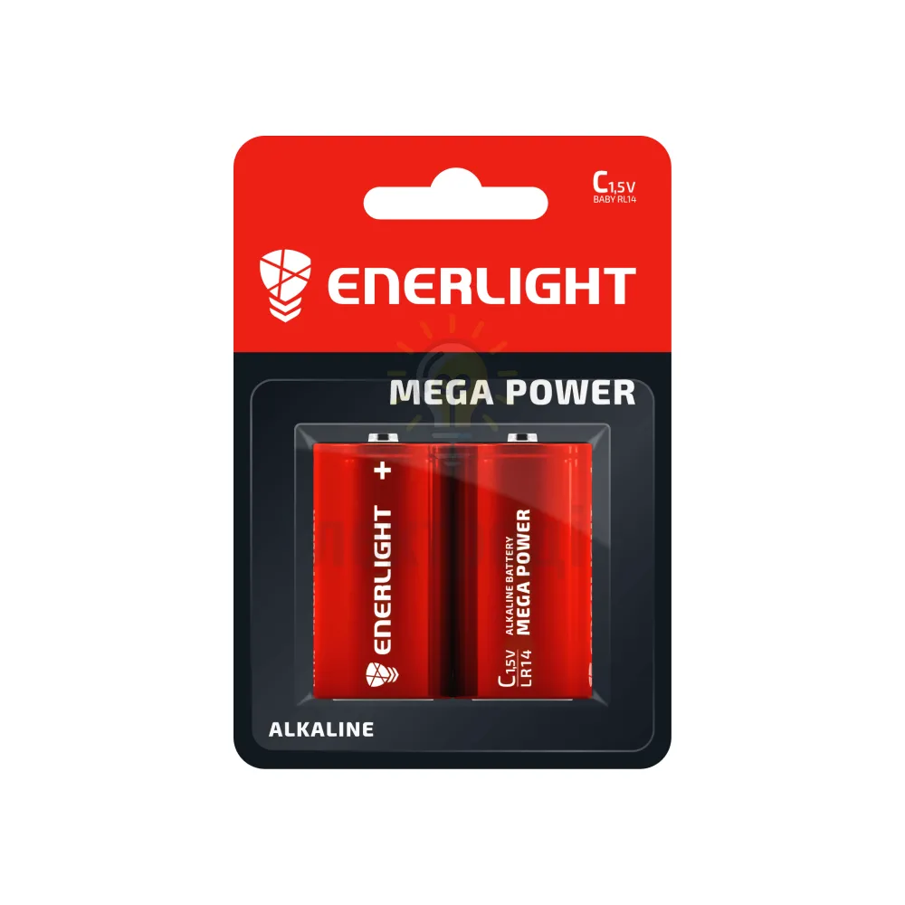 Батарейка ENERLIGHT Батарейка Enerlight Mega Power C (LR14) 2 шт. 90140102 
