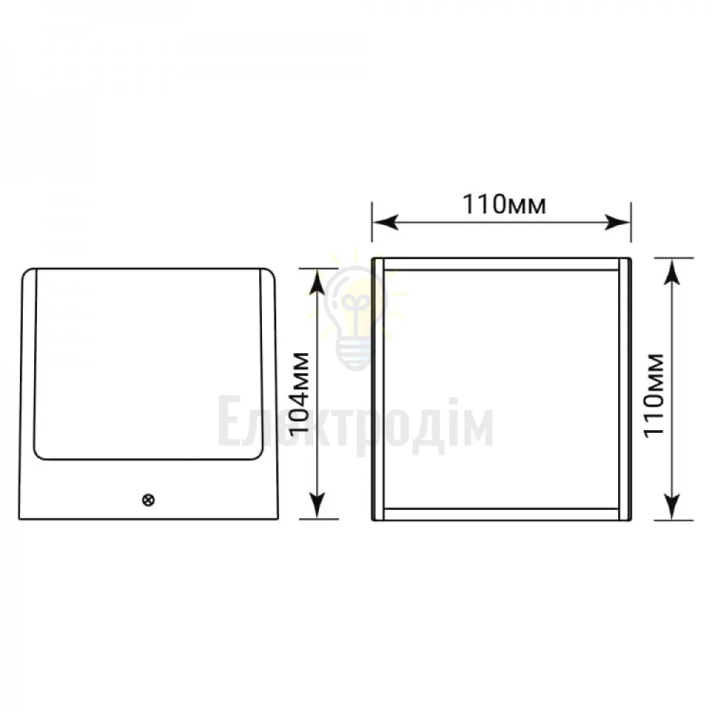 DH0171ARD 230V 10W 780Lm 3000K чорний 110*110*104mm IP54 80682  - фото 4