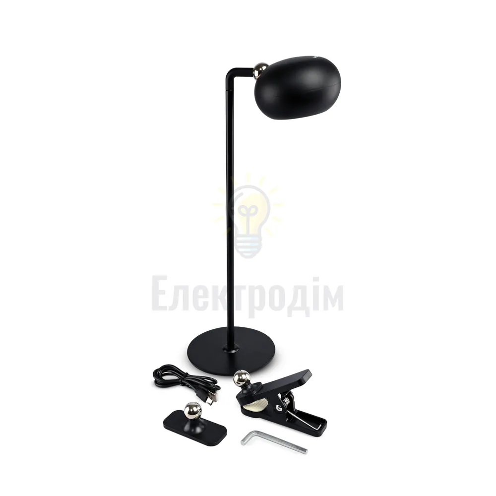 УЦІНКА LED лампа настiльна з акумулятором VIDEX VLE-TF18B 3W 3000-5500K Чорна VLE-TF18B  - фото 7