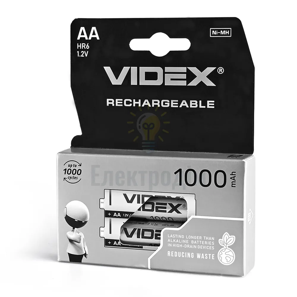 Акамулятор Videx AA/HR 1000mAh HR6/1000/2DB 