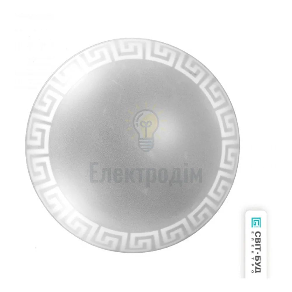 Світильник, скло-метал, Е27, 60W, 250х90мм, IP20, білий, круглий, 37916 36-16-11 