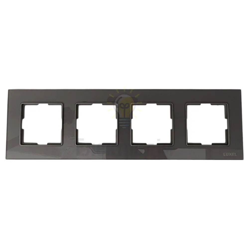 Рамка скляна горизонтальна четверна graphite pearl (графіт) 0724 
