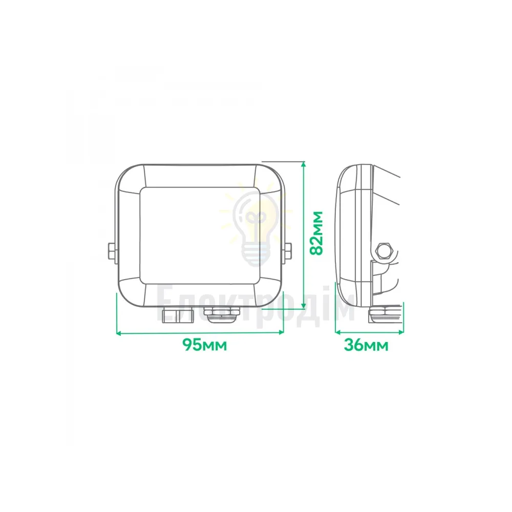 LL-4010ARD 10W 1000Lm 6500K (95*82*36мм) чорний IP65 80224  - фото 2