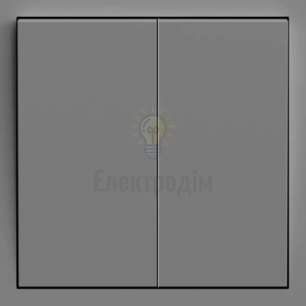 EV112V-G вимикач 2-кл., механізм сірий 10А Soft 80762  - фото 1