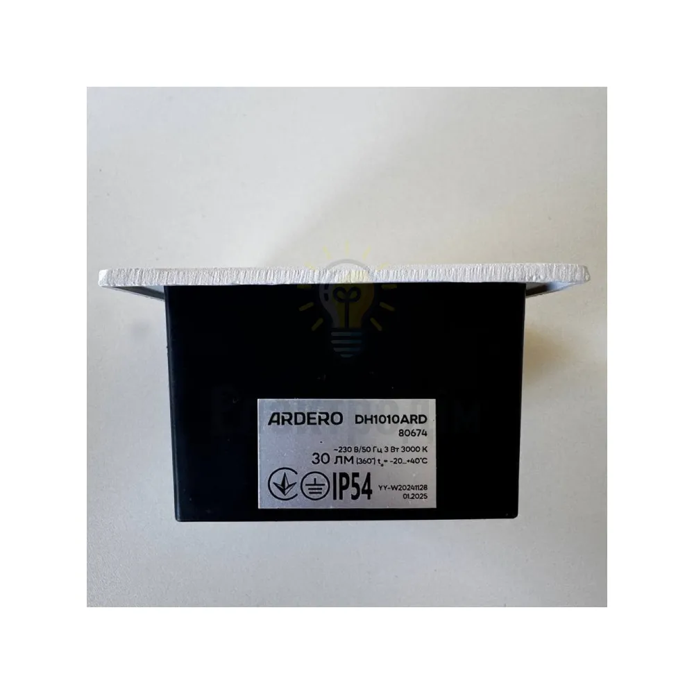 DH1010ARD 230V 3W 30Lm 3000K квадрат 85*85*49mm білий IP54 80674  - фото 2