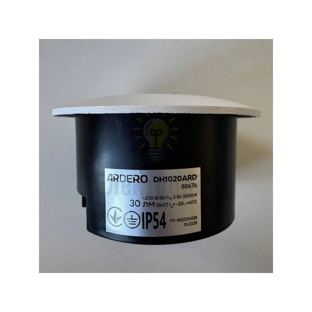 DH1020ARD 230V 3W 30Lm 3000K коло 84*47mm білий IP54 80676  - фото 2