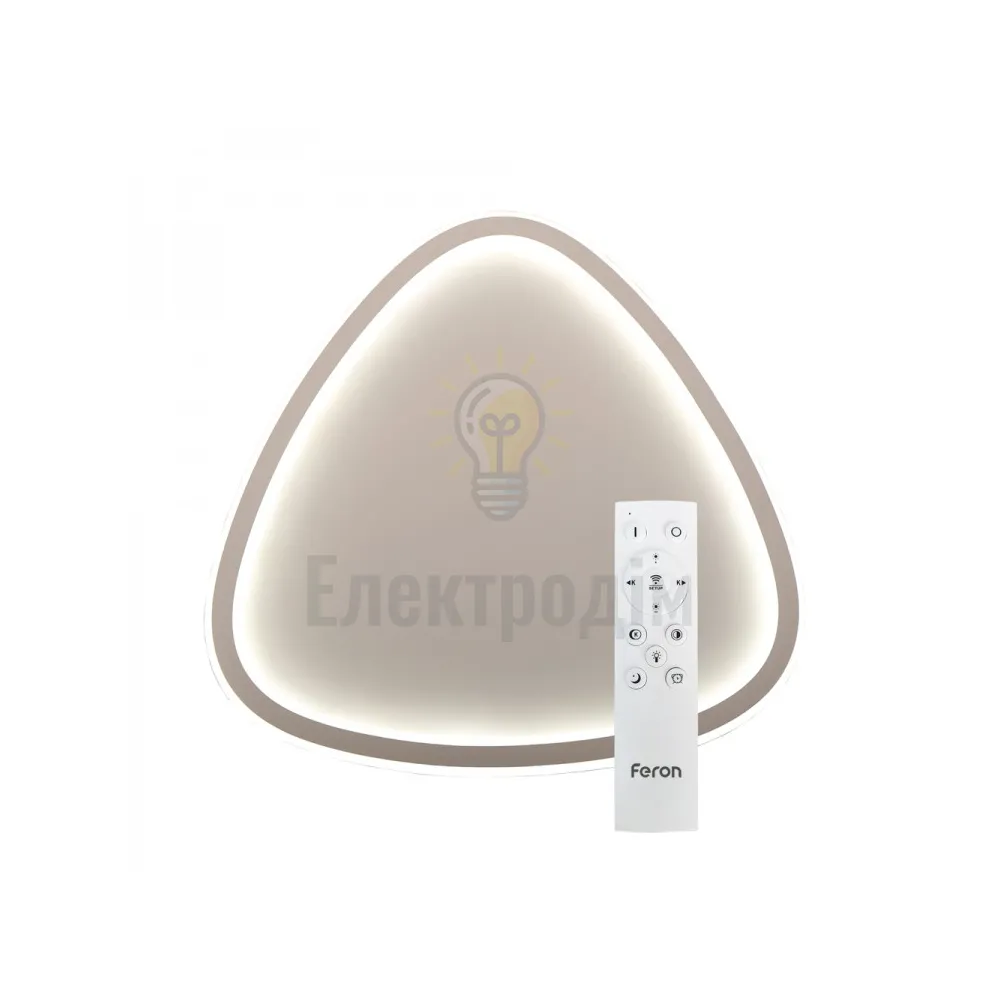 AL6090 60W трикутник, 3840Lm 3000K-6000K 400*400*37mm TRIANGLE 40279  - фото 1