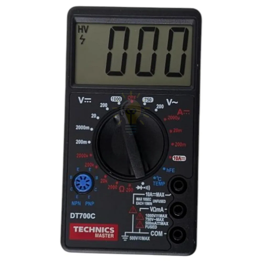 Мультиметр цифровий DT700C, 8 функцій + зумер Technics 46-821 