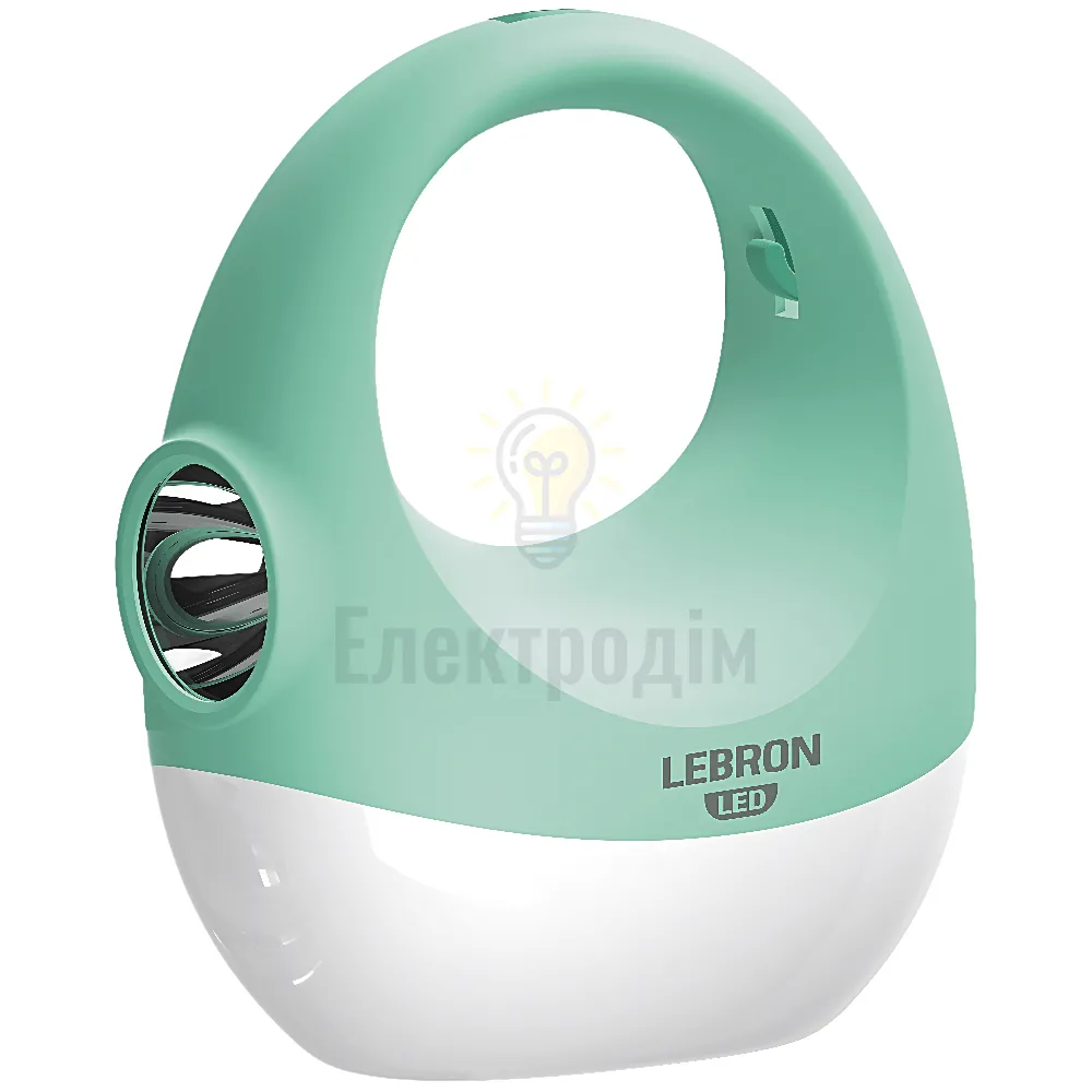 LED ліхтар кемпінговий LEBRON L-HL-617, 7.5W, 1200mAh*2 Li-Ion, зелений, USB 15-16-17 