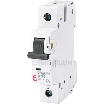 Авт. вимикач ETIMAT 10  1p D 25А (10 kA) 2151718 — купити в Електродім