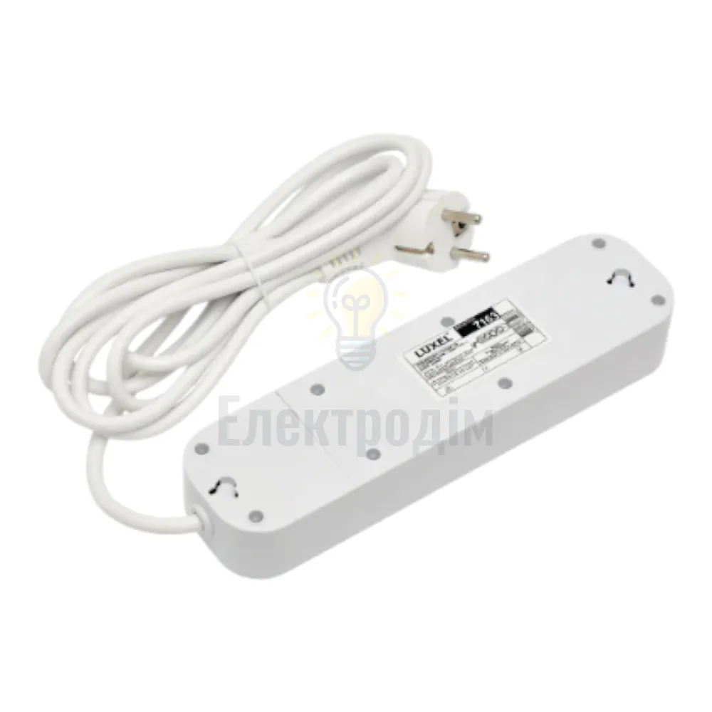 Подовжувач LUXEL 3 гнізда 3М подовжувач земля + USB+Type C 7163  - фото 3