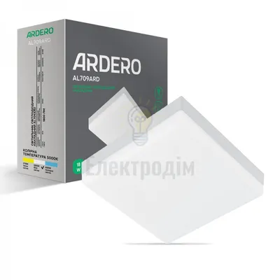 AL709ARD 18W квадрат накладний 1800Lm 5000K 120*120*40mm 80005 — купити в Електродім