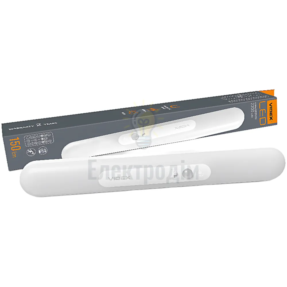 LED Світильник акумуляторний з датчиком руху VIDEX VL-NL013W-SR 