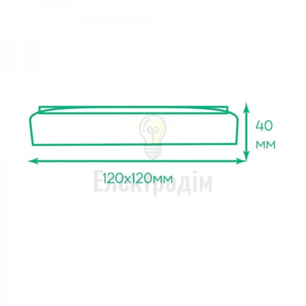 AL709ARD 18W квадрат накладний 1800Lm 5000K 120*120*40mm 80005  - фото 4