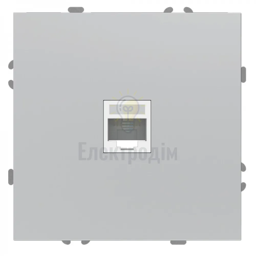 ER151PC-S розетка комп’ютерна, механізм срібло Soft 80800  - фото 1