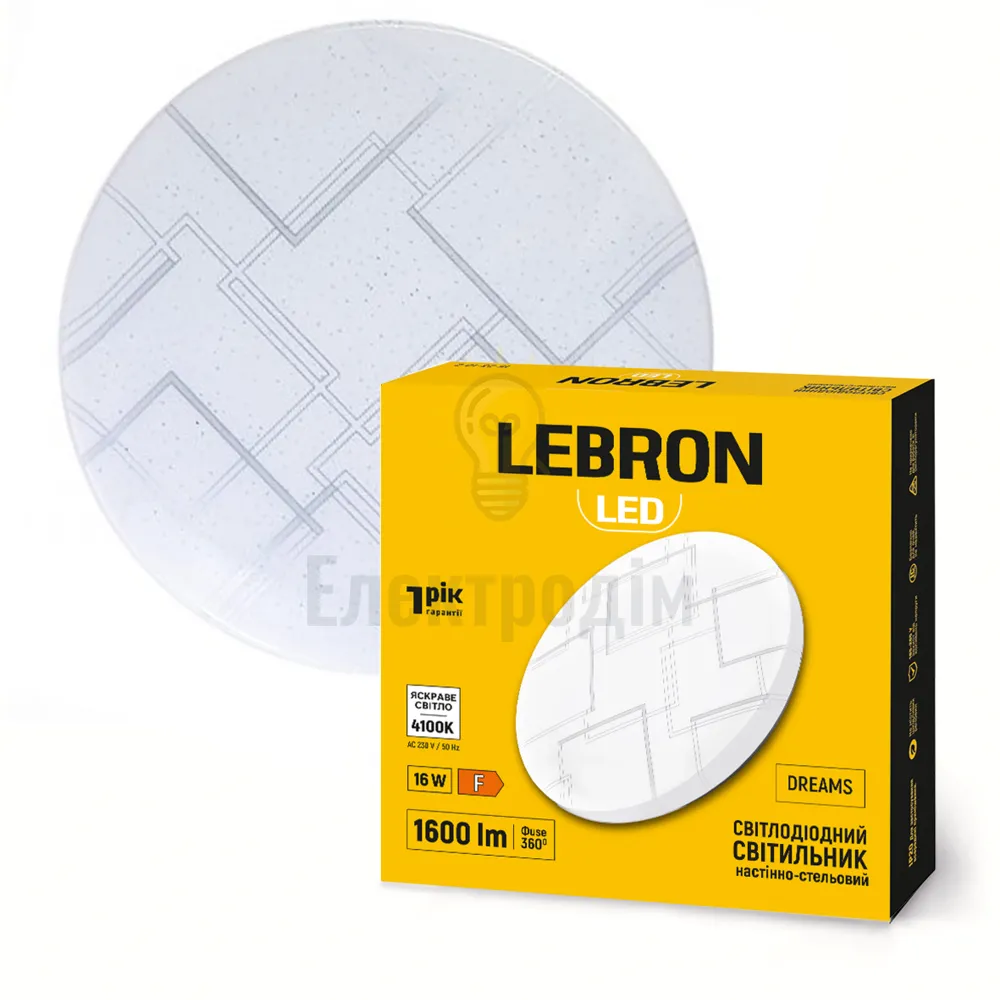 LED світильник LEBRON L-CL-DREAMS, 16W, 4100K, O260*60mm 15-23-16  - фото 1