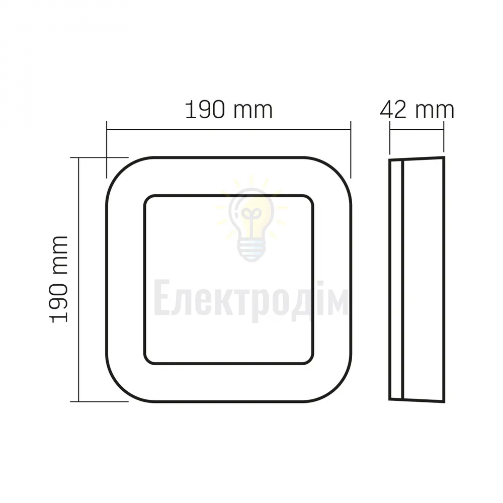 LED світильник ART IP65 квадратний VIDEX 15W 5000K Black VL-BHFS-155B  - фото 2