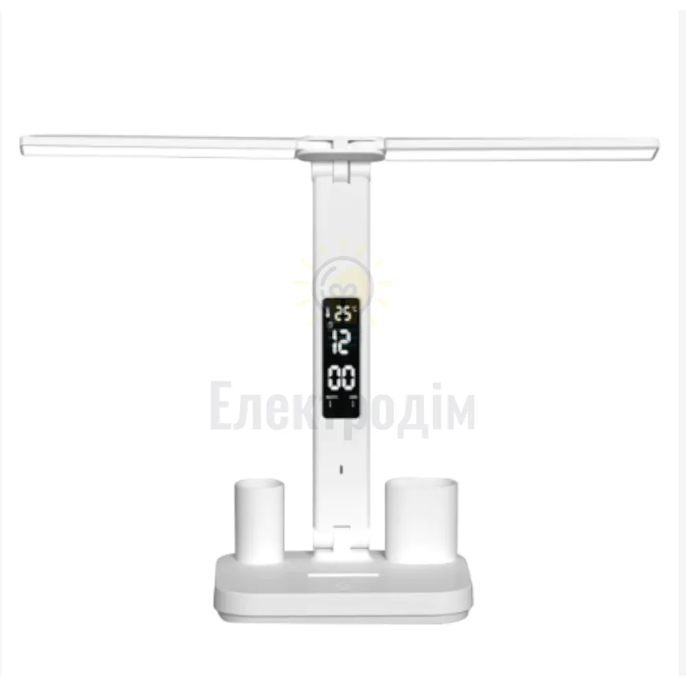 LED-світильник настільний 6W (білий) акумулятор, USB, лед екран, органайзер TL-16W  - фото 3